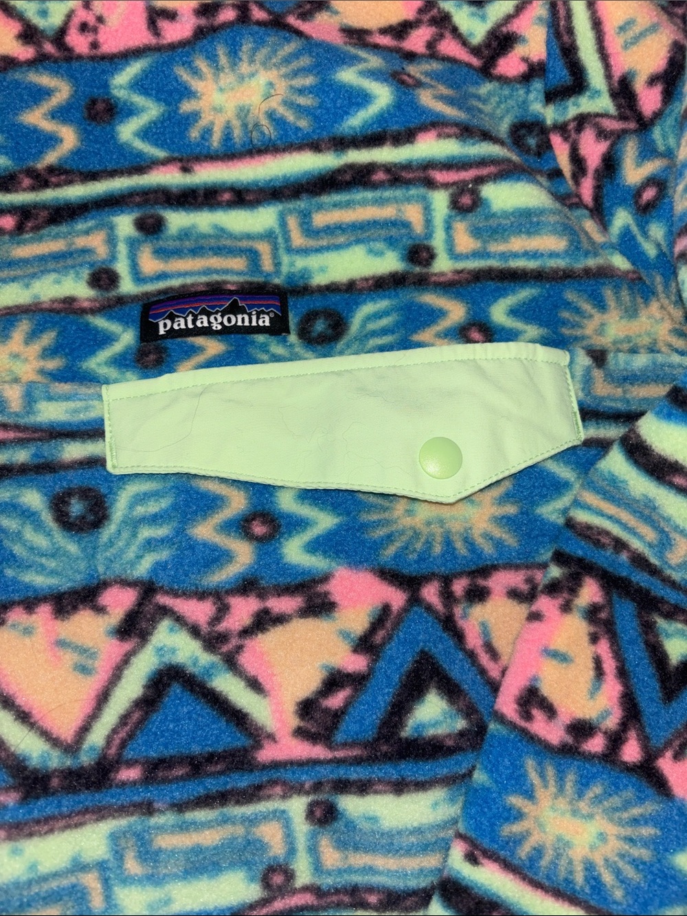 Patagonia retro patterned quarter snap fleece - Picture 2 of 5